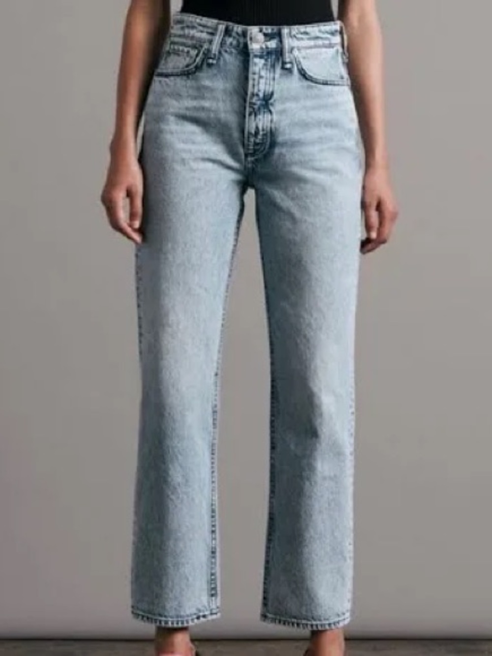 rag & bone Light Blue Straight Leg Jeans